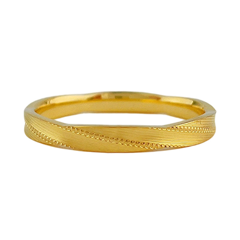 Chinese gold 999 pure gold ring female Mobius new style birthday holiday gift for girlfriend and wife
