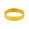 Chinese gold pure gold living mouth old double happiness couple men's ring new birthday holiday gift recommendation