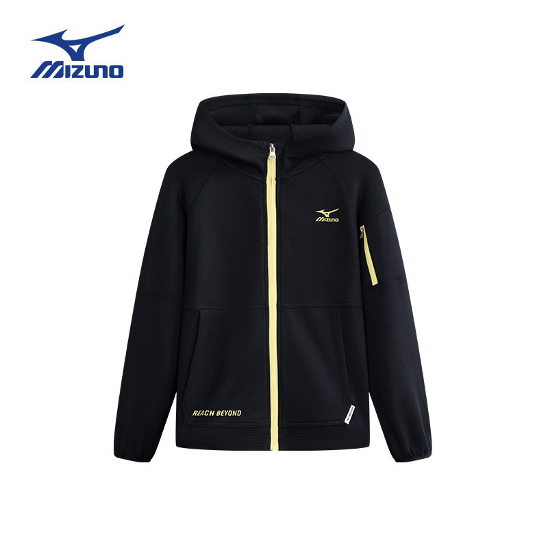 Mizuno美津浓儿童外套针织拉链拼色潮酷男童女童休闲百搭户外舒适,淘宝优惠券,粉丝福利购,淘宝优惠卷
