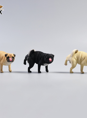 JXK1/6抬腿巴哥犬模型