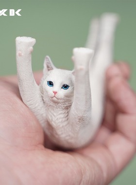 JXK1/6瑜伽猫3.0创意个性搞怪猫咪动物宠物摆件潮玩模型礼物礼品