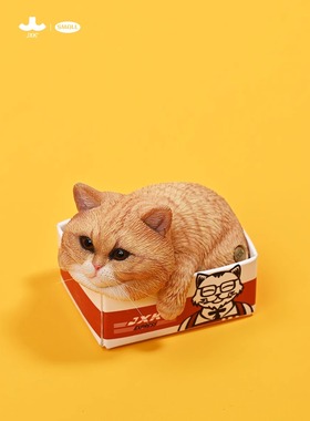 JXKsmall快递猫4.0纸箱蓝猫三花宠物猫咪潮流玩具模型公仔手办