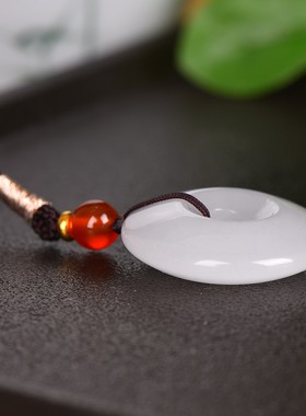 金丝玉平安扣挂件男女款项链玉坠