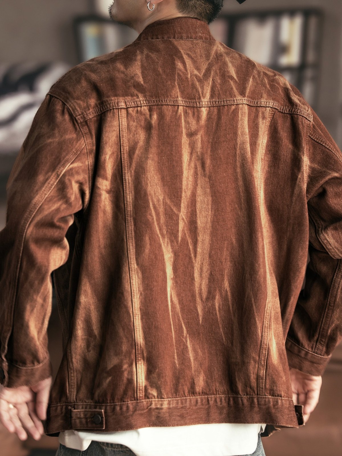 美式复古重磅工装牛仔夹克男士春秋潮牌宽松大码痞帅猎装休闲外套,淘宝优惠券,粉丝福利购,淘宝优惠卷