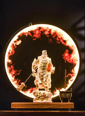 关二爷招财武财神家用客厅办公室公司开业财神工艺品关羽关公摆件