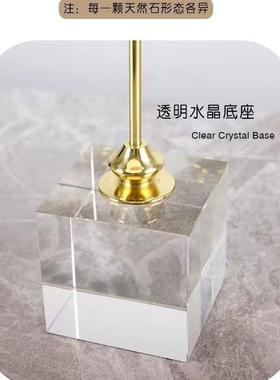 粉水晶花摆件天然水晶摆件客厅玄关高档粉水晶石家居装饰品摆件
