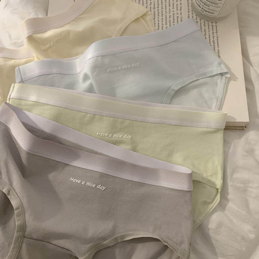 树懒少女简约字母运动风纯棉内裤女生中低腰抗菌短裤透气三角裤头,淘宝优惠券,粉丝福利购,淘宝优惠卷