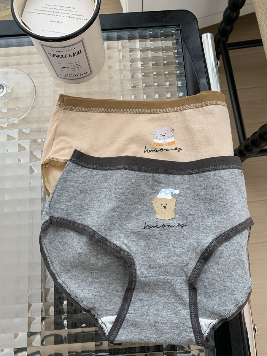 树懒少女可爱卡通小熊纯棉内裤女生中腰全棉抗菌裆短裤透气三角裤,淘宝优惠券,粉丝福利购,淘宝优惠卷