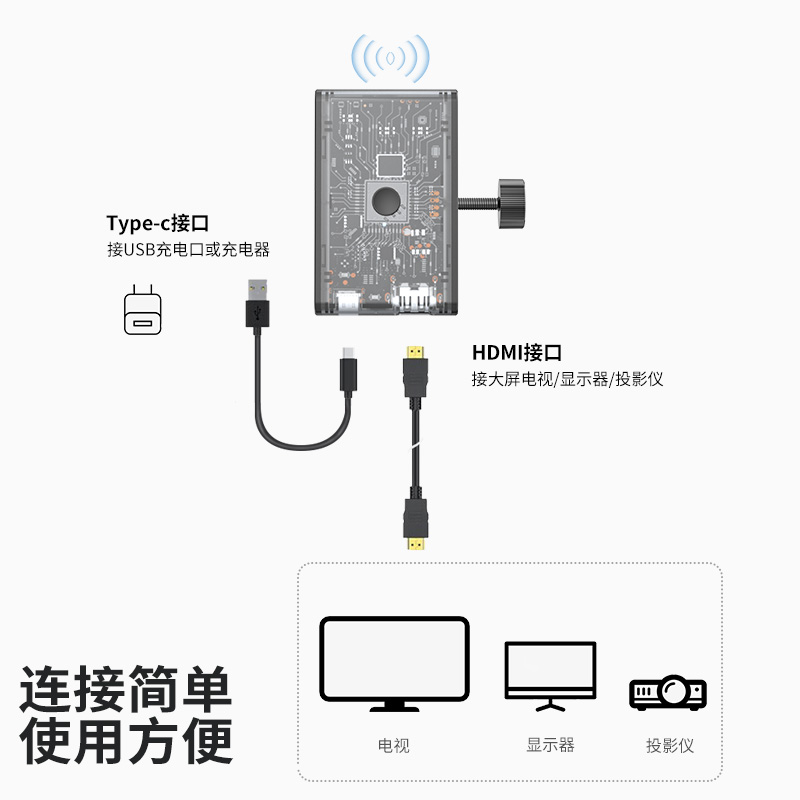 无线投屏器手机同屏器4K高清手机连接电视机显示器投影仪转接神器 - 图3