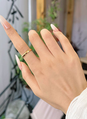 HIBAO喜小宝菱格纹戒指不掉色