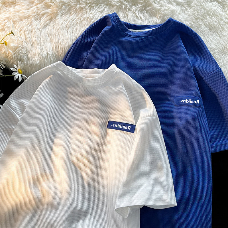 华夫格短袖男夏季潮牌ins潮流t恤 港大侠T恤