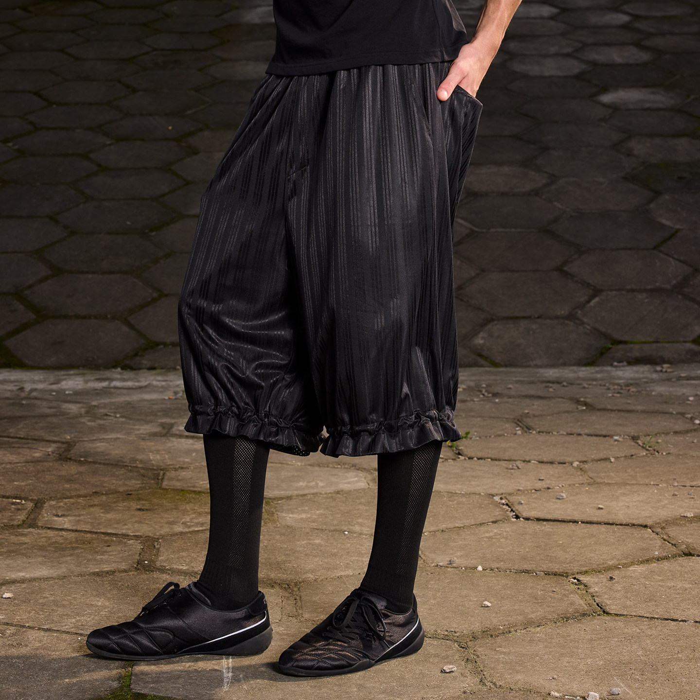 CRICLE CAGE环洞 夏季大廓形球裤抽绳运动休闲7分街头宽松短裤,淘宝优惠券,粉丝福利购,淘宝优惠卷