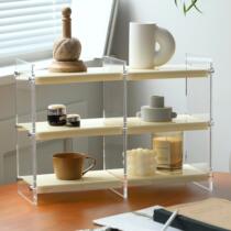 Original ins wind acrylic cosmetic containing layer frame multifunction desktop finishing cup perfume shelf