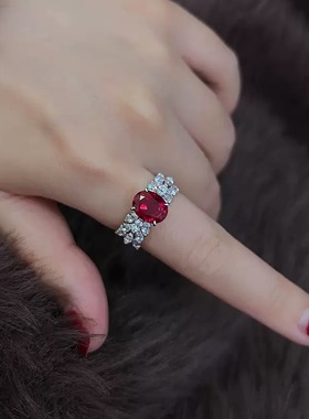 欧美3克拉鸽子蛋开口戒指