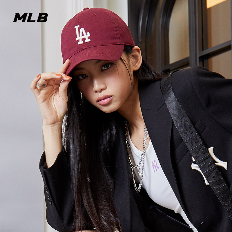 MLB官方 男女帽子情侣软顶棒球帽刺绣运动防晒休闲鸭舌帽百搭CP66,淘宝优惠券,粉丝福利购,淘宝优惠卷