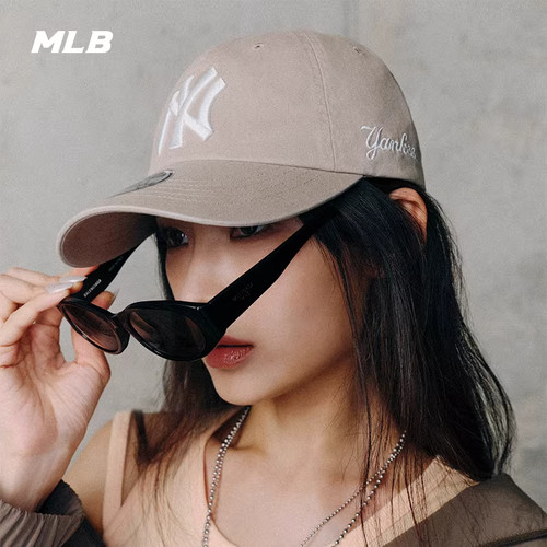 MLB官方 男女同款韩系时尚可调节刺绣软顶棒球帽春夏CPB24 - 图0