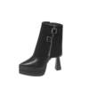 French style high-heeled shoes, waterproof platform, not tired feet, women's short boots, autumn new cos shoes, fashion chimney boots
