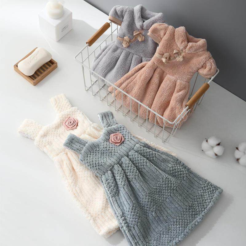 柔软亲肤珊瑚绒擦手巾厂家可爱加厚吸水裙子带衣架可挂擦爆款,淘宝优惠券,粉丝福利购,淘宝优惠卷