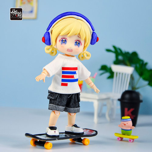 OB11娃衣 小熊短袖T恤背带裤 YMY GSC  UFDOLL 12分bjd娃娃衣服 - 图2