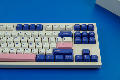 GMK Posh 粉蓝客制化键帽pbt原厂热升华61 64 68 75 84 87 96 104 - 图2