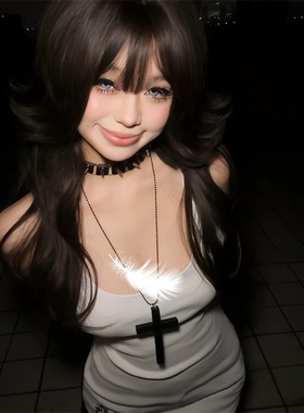 万圣节十字架项链轻奢小众高级感锁骨链y2k颈链铆钉项圈甜酷配饰