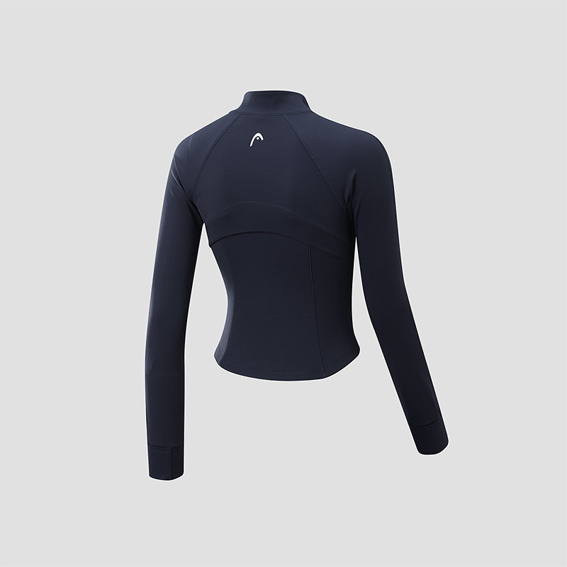 【短款】HEAD海德小立领网球运动夹克2025秋季新款弹力紧身外套女,淘宝优惠券,粉丝福利购,淘宝优惠卷