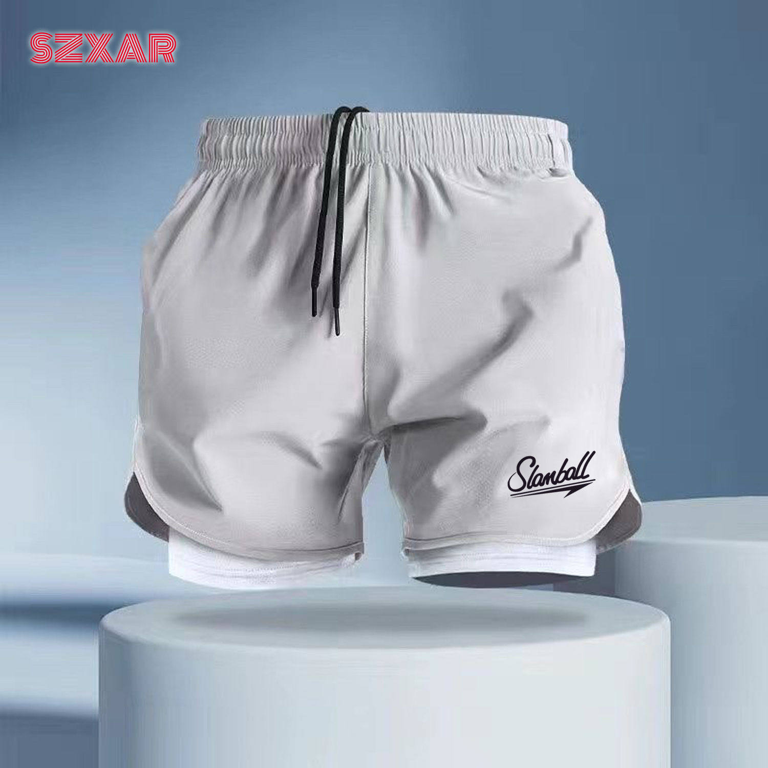 潮牌速干带内衬短裤夏季体育生田径男跑步训练三分防走光健身运动,淘宝优惠券,粉丝福利购,淘宝优惠卷