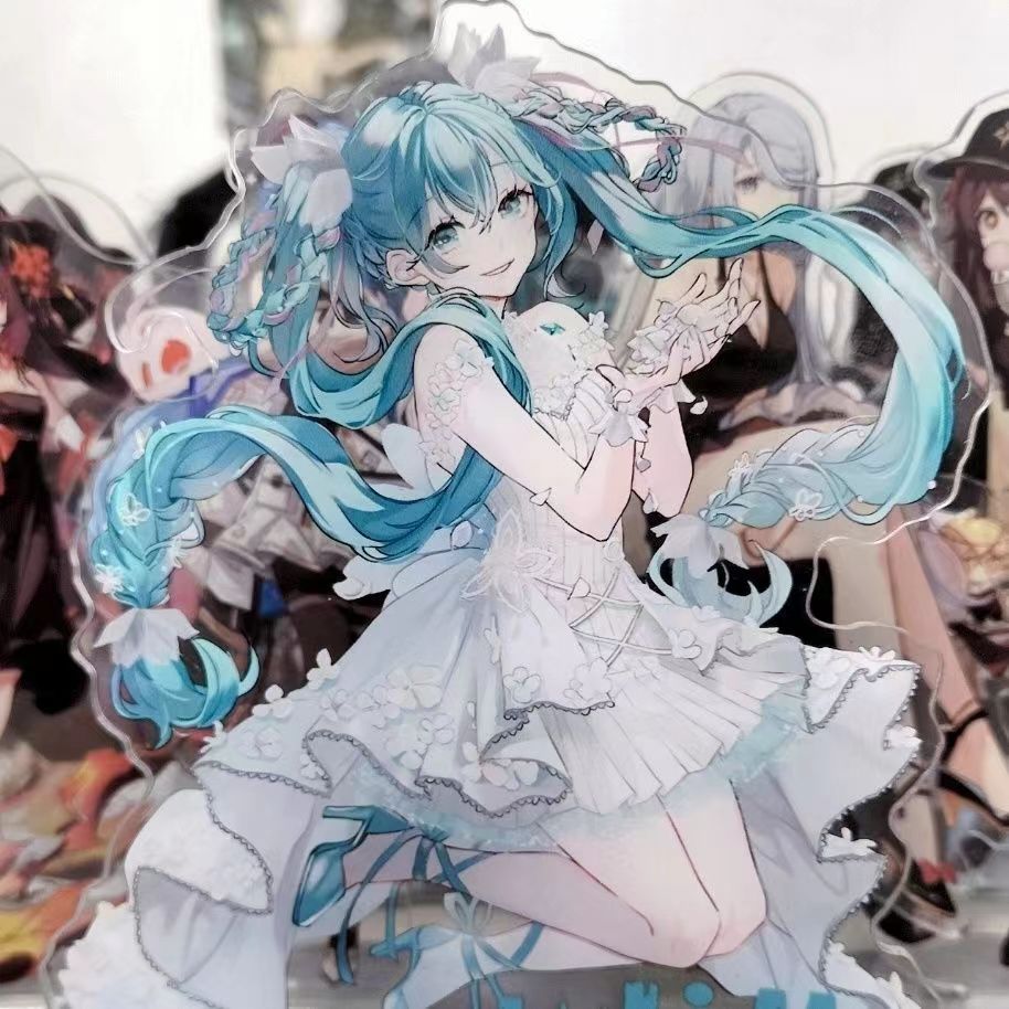 初音未来miku周边立牌双闪吧唧亚克力立牌动漫虚拟偶像二次元摆件-图1