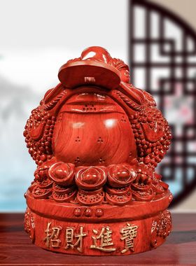 绿色实木雕风水用金蟾摆件实木质三足金蟾商务客厅开业店铺送礼品