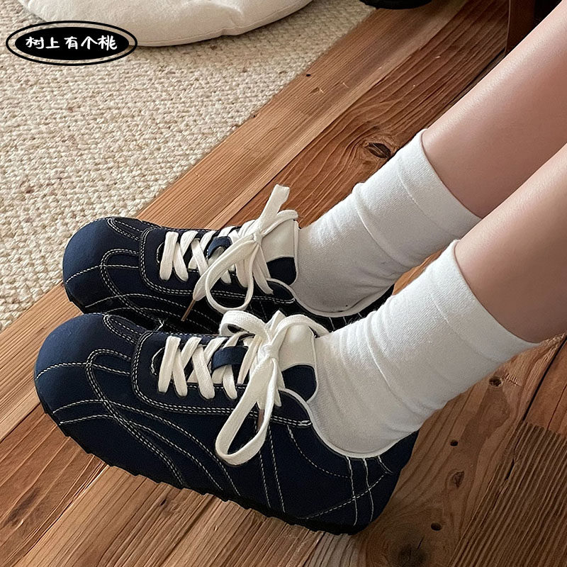 树上有个桃复古德训鞋女2025冬季新款百搭运动休闲鞋增高阿甘鞋子,淘宝优惠券,粉丝福利购,淘宝优惠卷