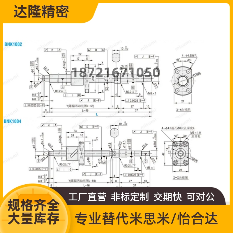 丝杆BNK1002-3RRG0-C5/C3 BNK1004-2.5RRG0-C5 BNK1010-1.5RRG0-图0