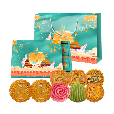 江南状元祥月中秋月饼礼盒国潮风