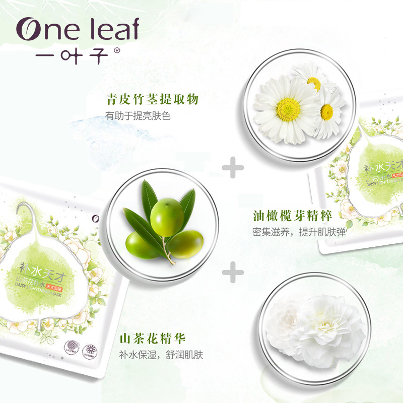 一叶子天才山茶花适合干皮女党面膜 一叶子小白兔贴片面膜