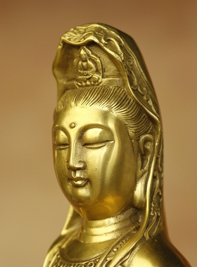 久鉴黄铜西方三圣佛像摆件