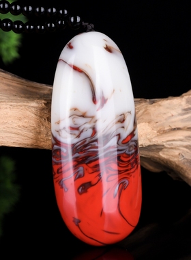 天然和田玉鸡血玉籽料原石手把件新疆玉器原石把玩件玉石挂件