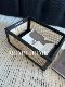 MOMO HOME Japanese-style solid wood storage basket black square storage box home storage
