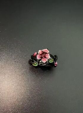 复古爆闪花朵蛋面鸽子蛋戒指新中式小清新百搭精致食小众指戒