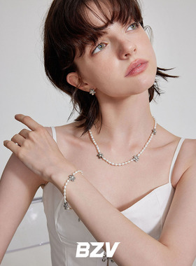 BZV巴洛克淡水珍珠少女花朵手链