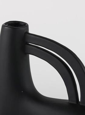 树脂象花瓶现代简约摆件抽花瓶意个销性花Z99836瓶跨境热黑色花创