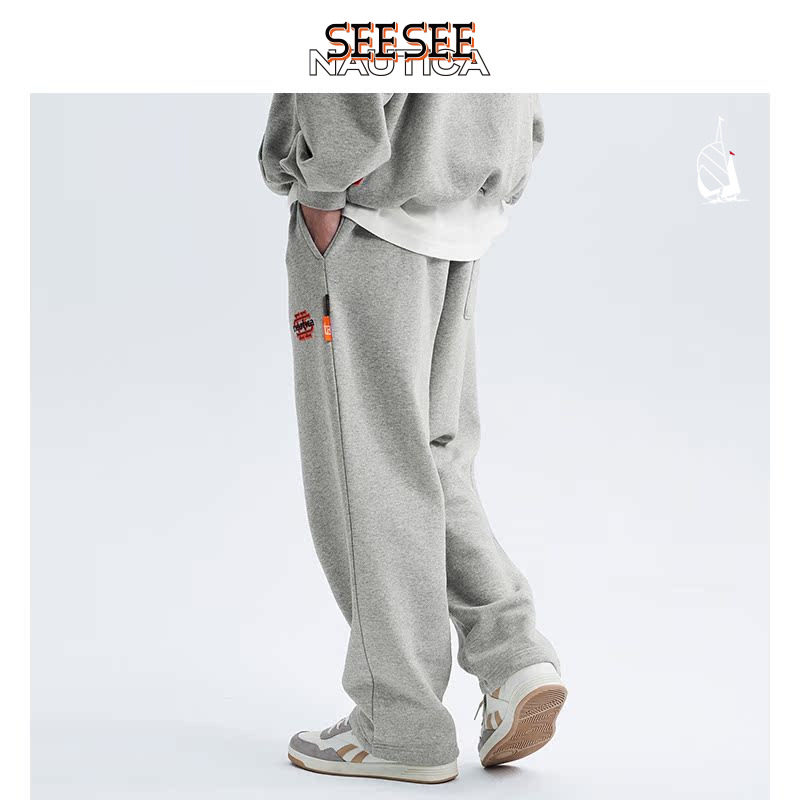 【明星同款】nautica x SEESEE联名日系中性运动针织卫裤SSKW3306,淘宝优惠券,粉丝福利购,淘宝优惠卷