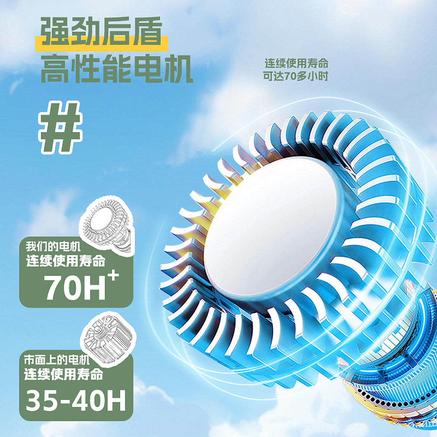 梵施家品挂脖风扇便携无叶大风力懒人挂脖风扇户外usb随身电风扇