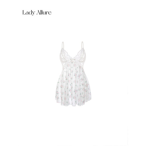 「LA」昼梦支线·静感系列|Sophie索菲*松弛文艺感蕾丝碎花睡裙女 - 图3