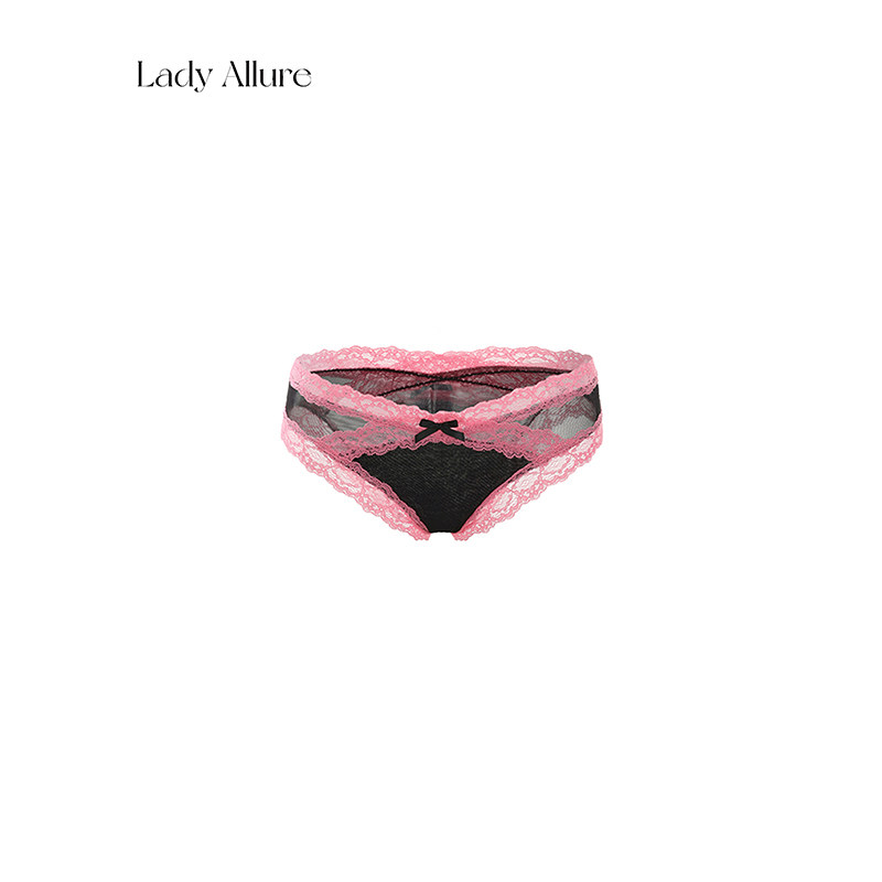 「LA」Alyssa·粉墨陷阱丨欲焰系列*纯欲性感蕾丝交叉网纱内裤女,淘宝优惠券,粉丝福利购,淘宝优惠卷