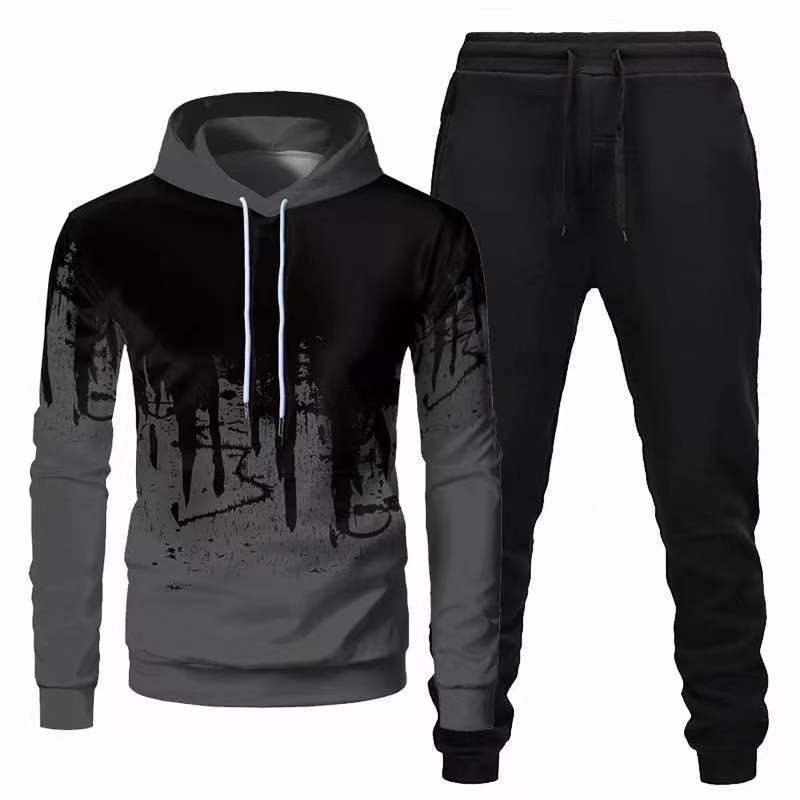 2022New Fashion Hooded Sweater Pants Set时尚连帽卫衣长裤套装 - 图2