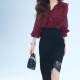 2005 ເສື້ອເຊີດກະທັດຮັດ trendy ແລະ skirt ແອວສູງ