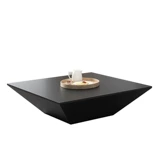 Журнальный столик, современный минималистский журнальный столик для гостиной, небольшой квартиры, чайный столик, квадратный скандинавский итальянский стиль, минималистичный журнальный столик из шпона черного дуба