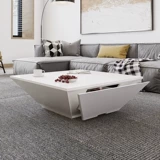 Журнальный столик, современный минималистский журнальный столик для гостиной, небольшой квартиры, чайный столик, квадратный скандинавский итальянский стиль, минималистичный журнальный столик из шпона черного дуба