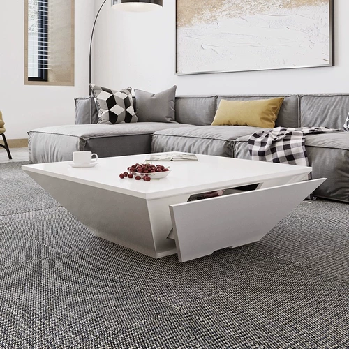 Журнальный столик, современный минималистский журнальный столик для гостиной, небольшой квартиры, чайный столик, квадратный скандинавский итальянский стиль, минималистичный журнальный столик из шпона черного дуба