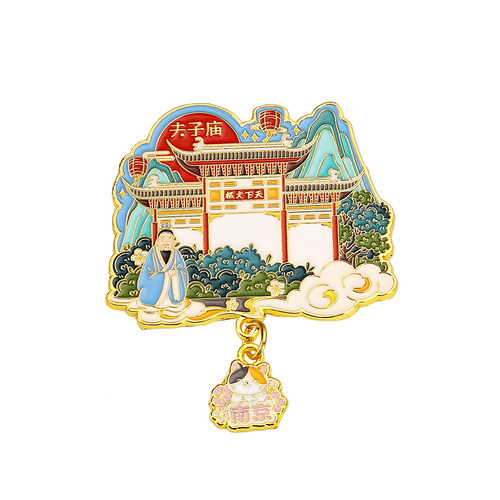中国城市南京冰箱贴夫子庙明孝中山陵鸡鸣寺金属磁性贴纪念品定制 - 图3