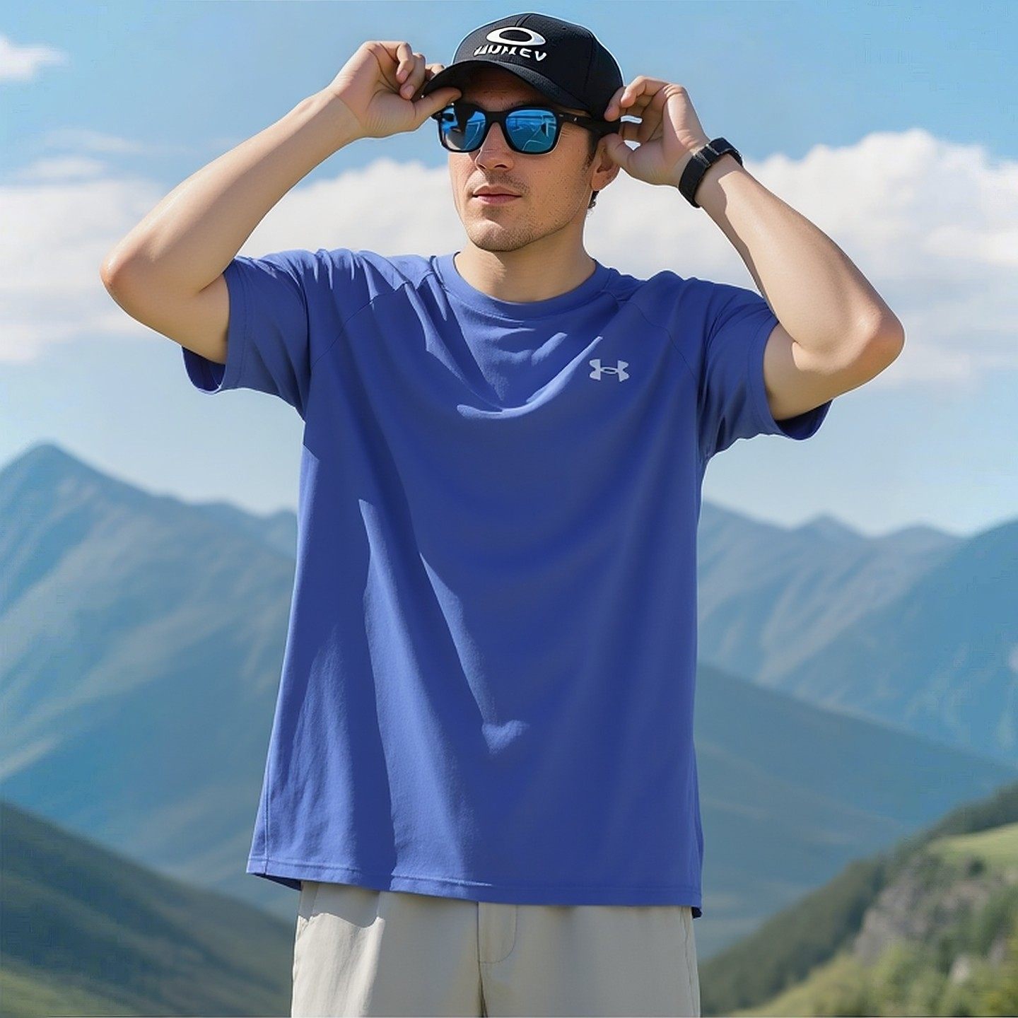 UA安德玛男子训练套装春季新款短袖T恤直筒长裤跑步运动服两件套,淘宝优惠券,粉丝福利购,淘宝优惠卷